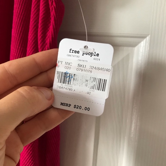 SOLD Intimately Free People pink red tank top - Picture 4 of 6